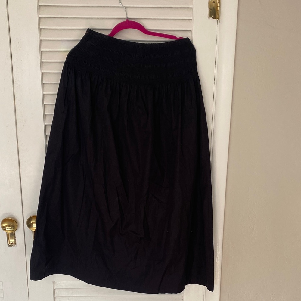 Madewell Black Midi Skirt